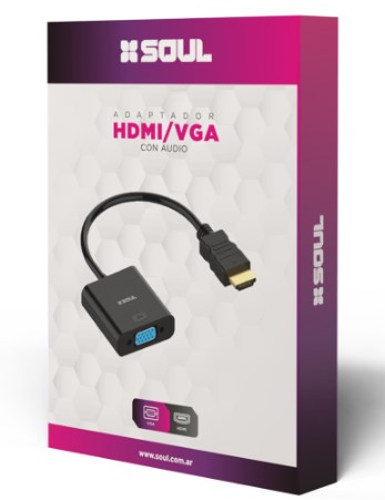 ADAPTADOR HDMI-VGA CON AUDIO SOUL